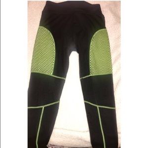 Lime green and black sport pants